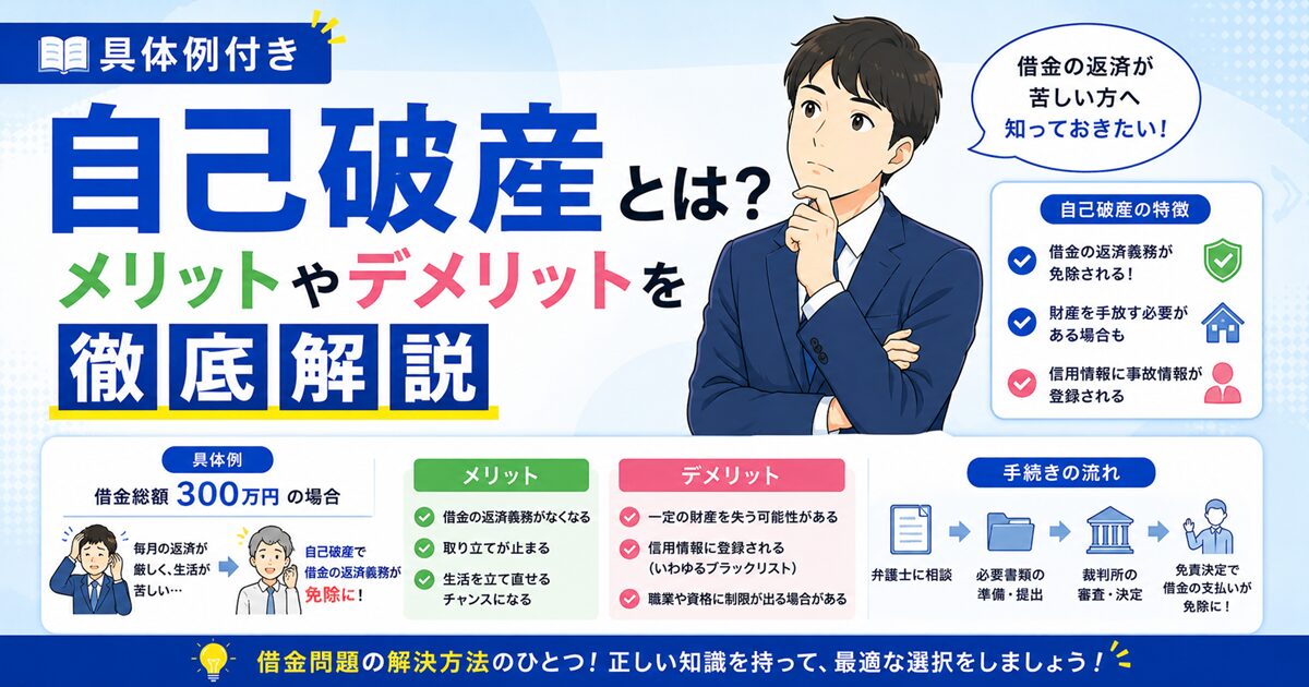 自己破産とは？メリットやデメリットを徹底解説