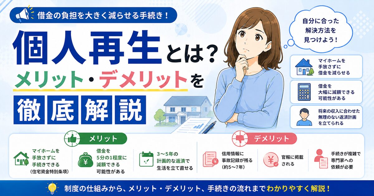 個人再生とは？メリット・デメリットを徹底解説